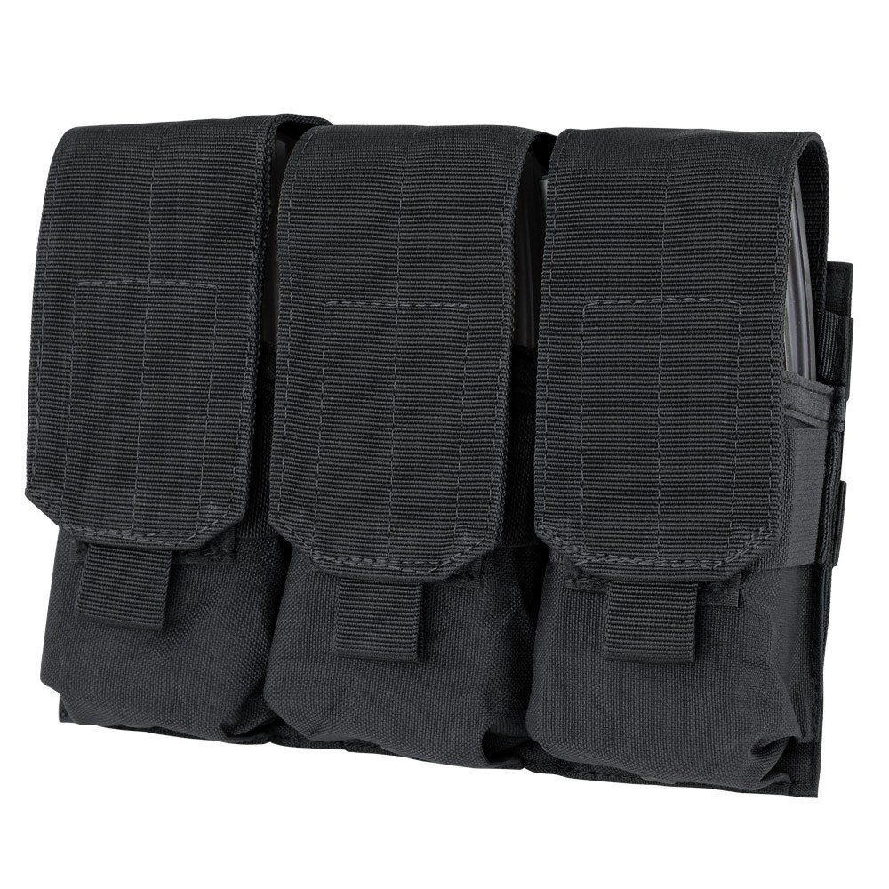 Funda MOLLE para cargadores 3xM16 en verde, triple bolsa para 6 cargadores M4/M16
