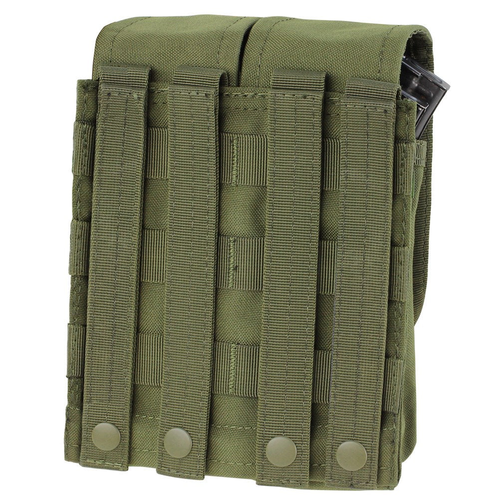 Bolsa MOLLE para cargadores 4xAK o 6xM16, doble compartimento y cierre velcro/press