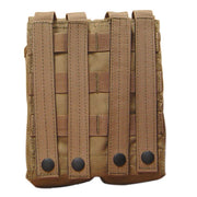 Bolsa MOLLE para cargadores 4xAK o 6xM16, doble con cierre velcro y broches, vista frontal