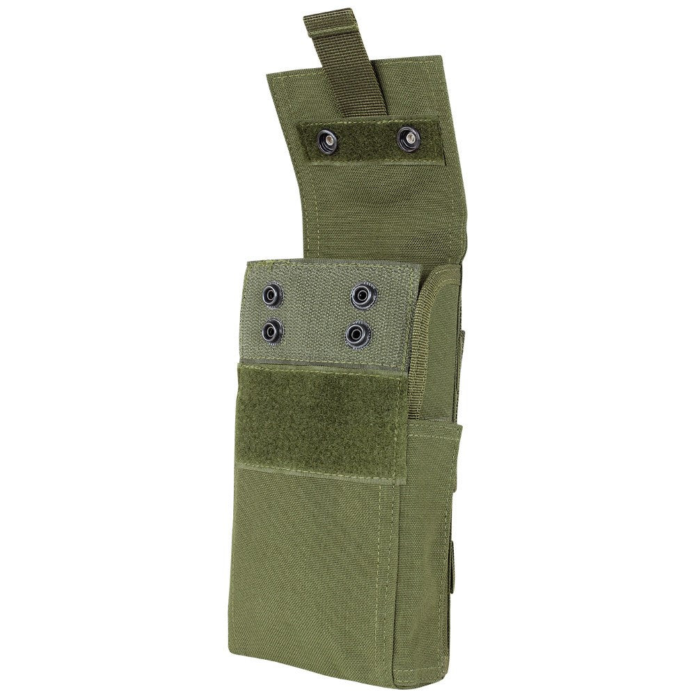 Cartuchera para cartuchos de escopeta verde, desplegable, capacidad 25 cartuchos, cierre con velcro y broches