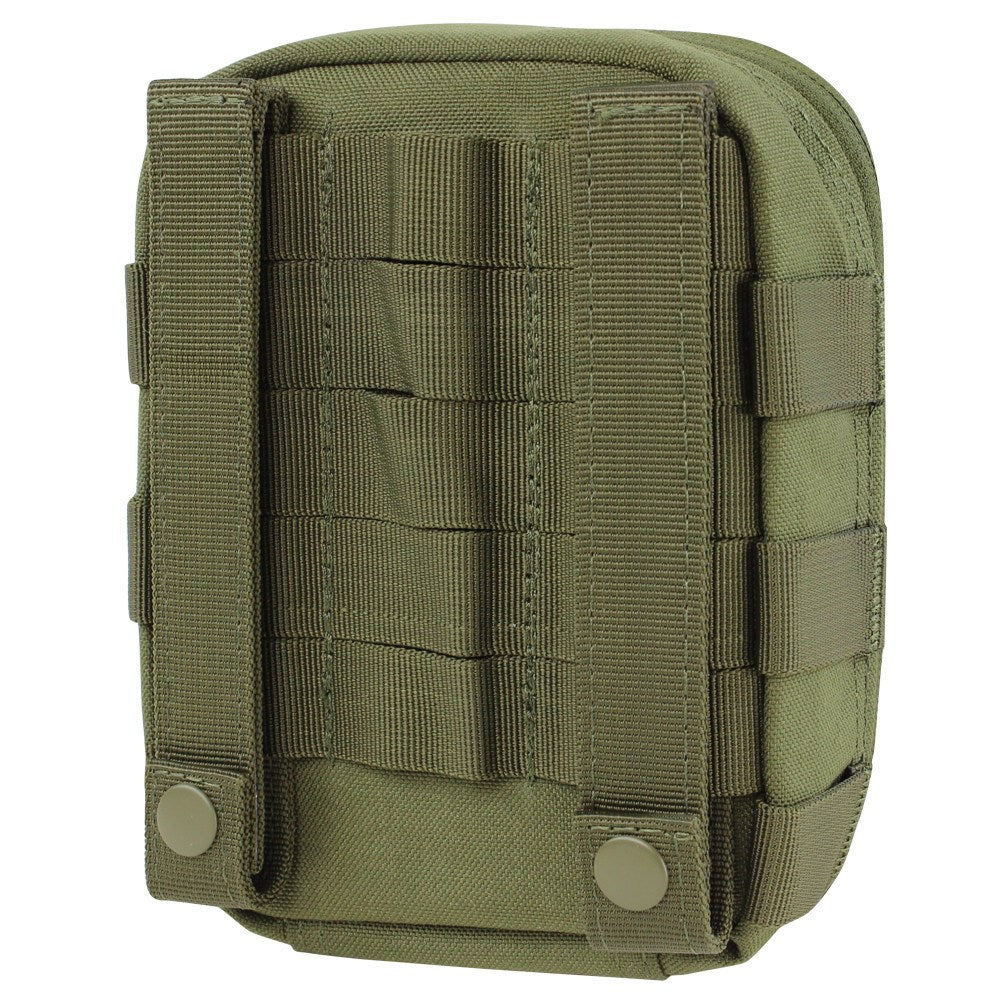 Funda MOLLE Side Kick verde para material sanitario con cremallera doble y bolsillo exterior