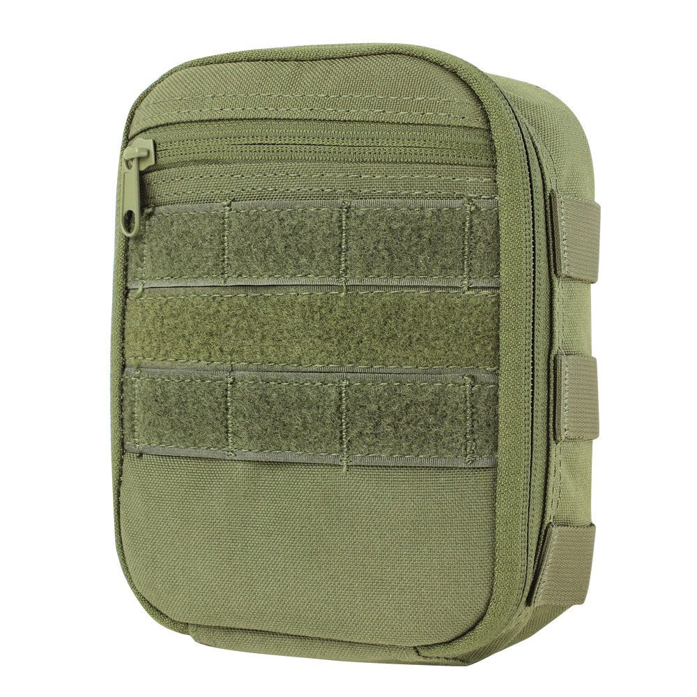 Funda MOLLE Side Kick verde para material sanitario con cremallera doble y bolsillo exterior