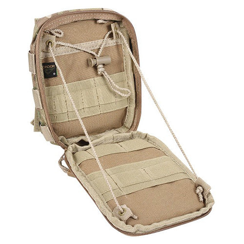 Funda MOLLE SIDE KICK para primeros auxilios con bolsillo exterior y cierre de doble cremallera