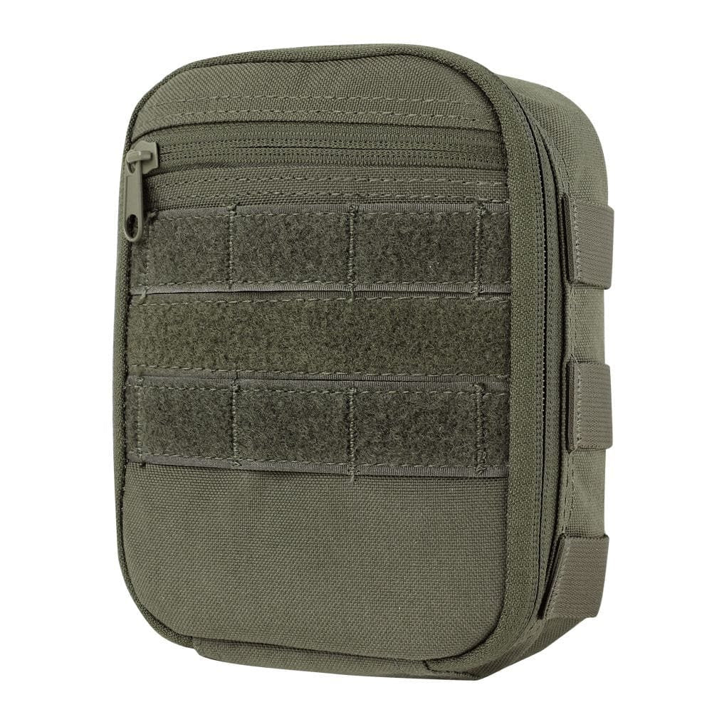 Funda MOLLE Side Kick verde para material sanitario con cremallera doble y bolsillo exterior