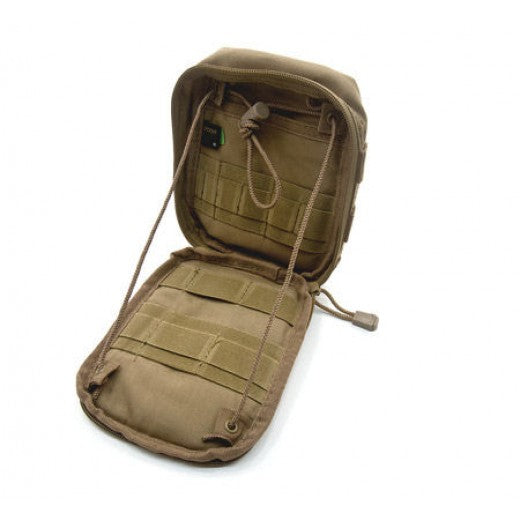Funda MOLLE Side Kick verde para material sanitario con cremallera doble y bolsillo exterior