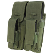 Funda KANGAROO para 2 cargadores AK en verde, compatible con sistema MOLLE y cierre de velcro