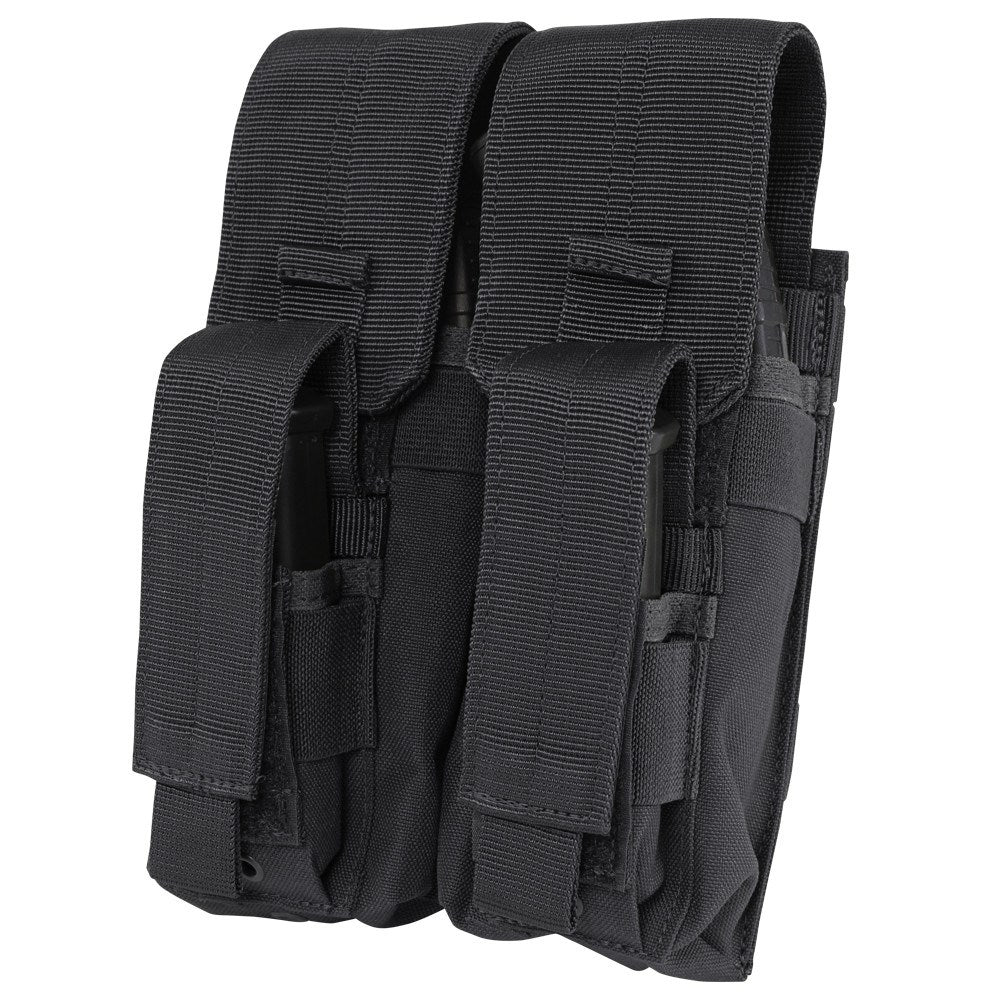 Funda KANGAROO para 2 cargadores AK en verde, compatible con sistema MOLLE y cierre de velcro