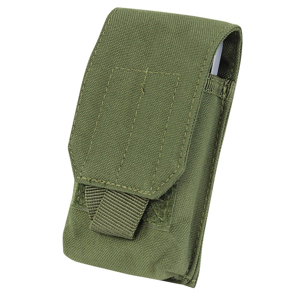 Funda universal verde para móvil con cierre de velcro, compatible con sistema MOLLE