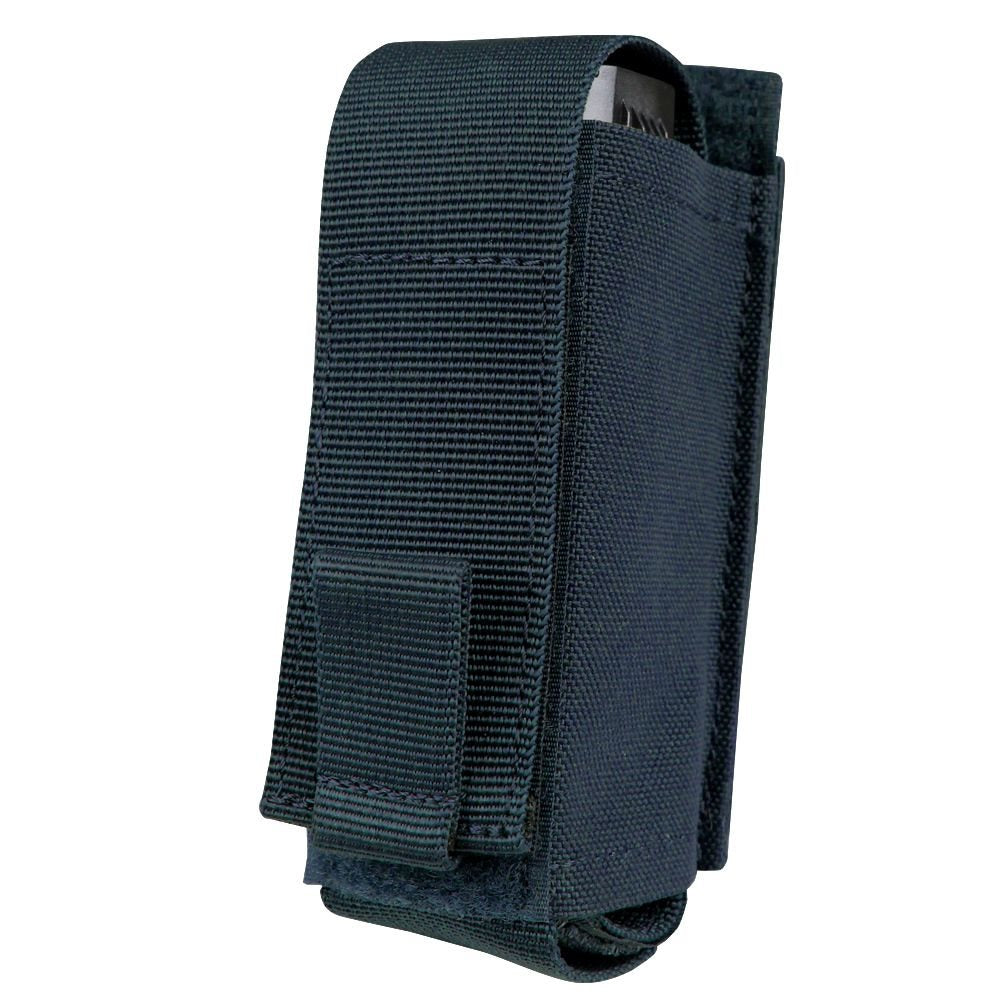 Funda OC para spray COYOTE con correa trasera de 10 cm compatible MOLLE/PALS y solapa con velcro