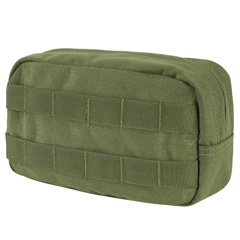 Funda MOLLE Utility horizontal verde con dos filas de PALS y cremallera bidireccional