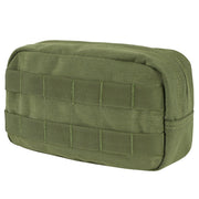 Funda MOLLE Utility horizontal verde con dos filas de PALS y cremallera bidireccional