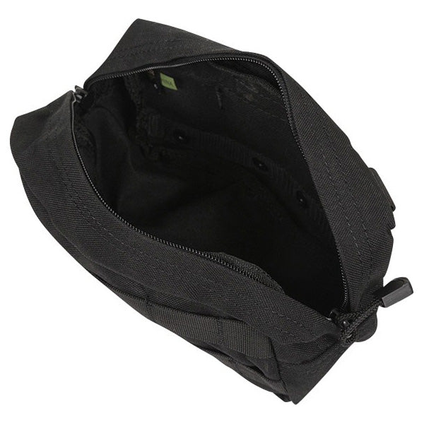 Funda MOLLE Utility horizontal verde con dos filas de PALS y cremallera bidireccional