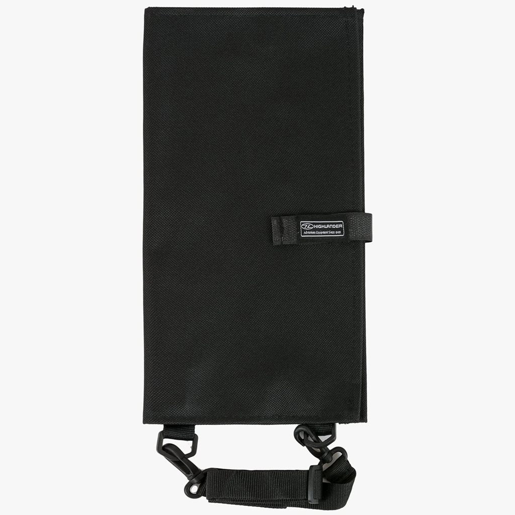 Funda impermeable WANDERER negra para mapa con ventana transparente y correa ajustable