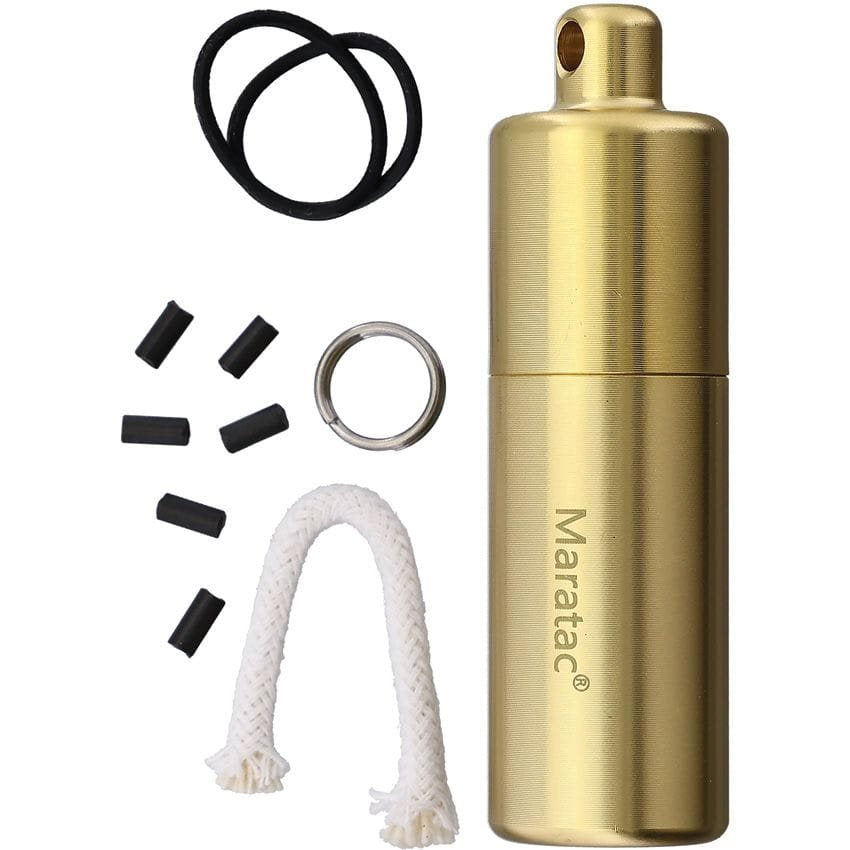 Encendedor PEANUT XL en funda impermeable de latón, resistente y compacto