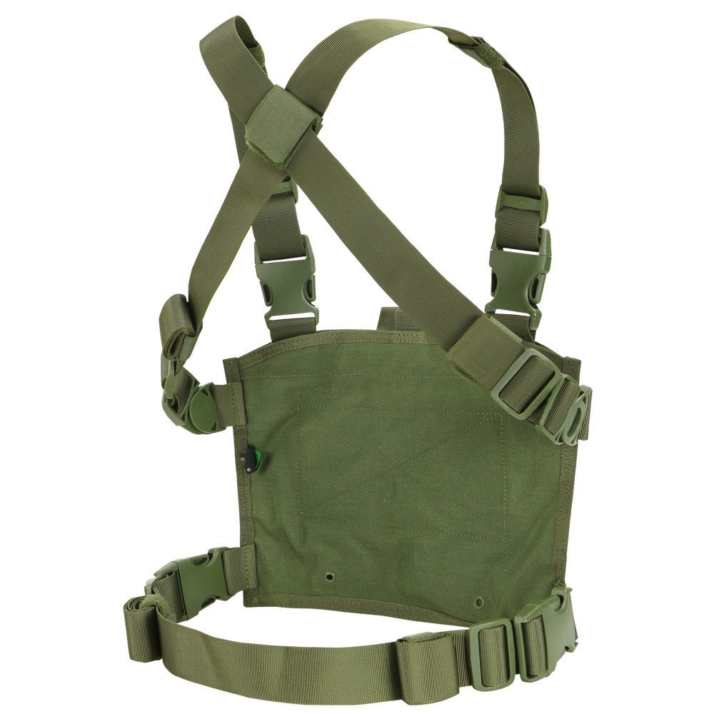 Panel Chest Rig MOLLE verde de Condor Outdoor, chaleco torácico modular con PALS
