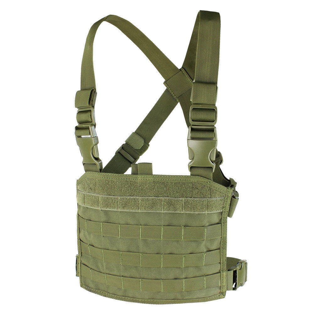 Panel Chest Rig MOLLE verde de Condor Outdoor, chaleco torácico modular con PALS