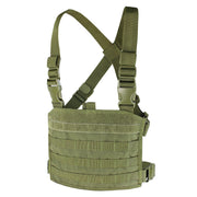 Panel Chest Rig MOLLE verde de Condor Outdoor, chaleco torácico modular con PALS