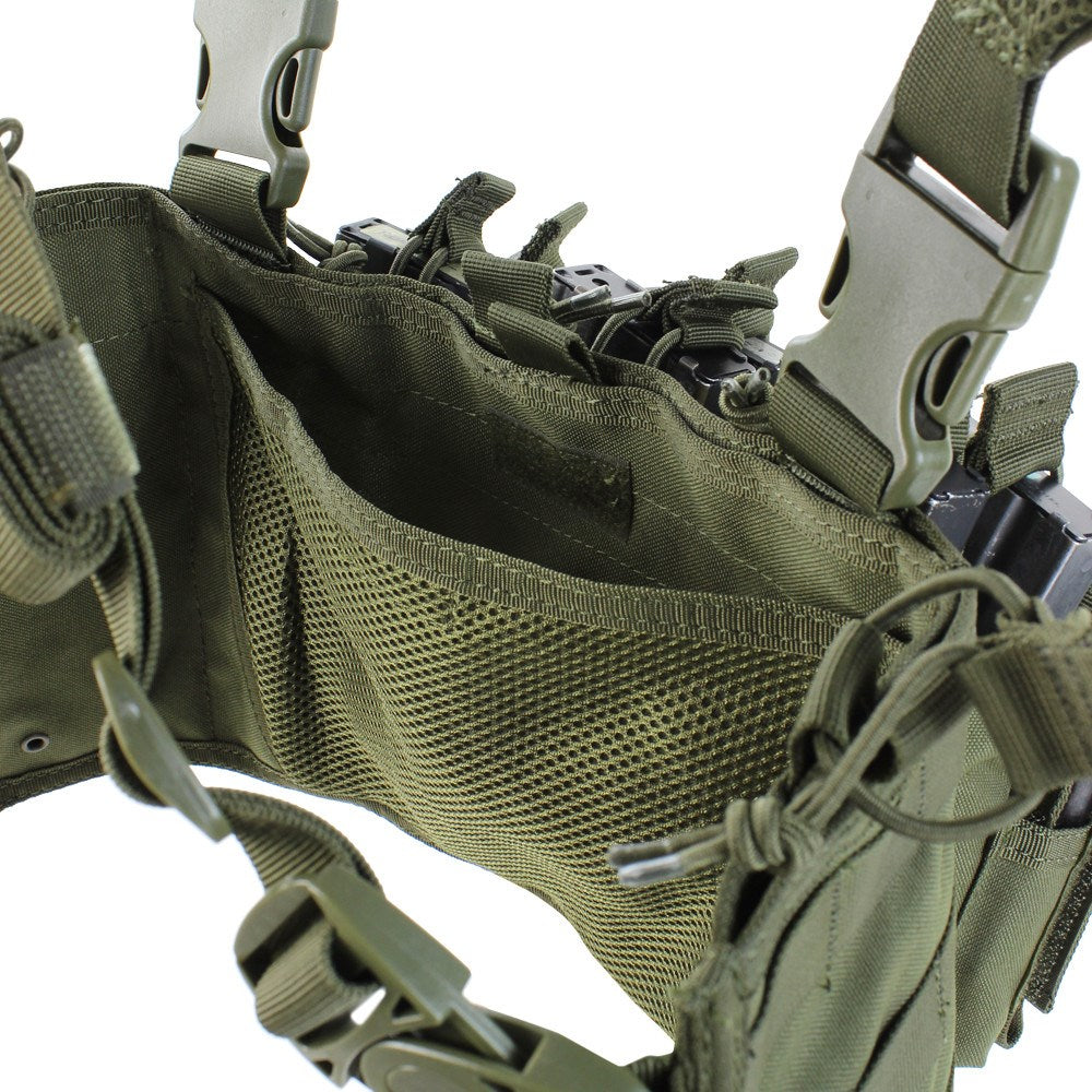 Chaleco táctico Recon Chest Rig verde con portacargadores integrados
