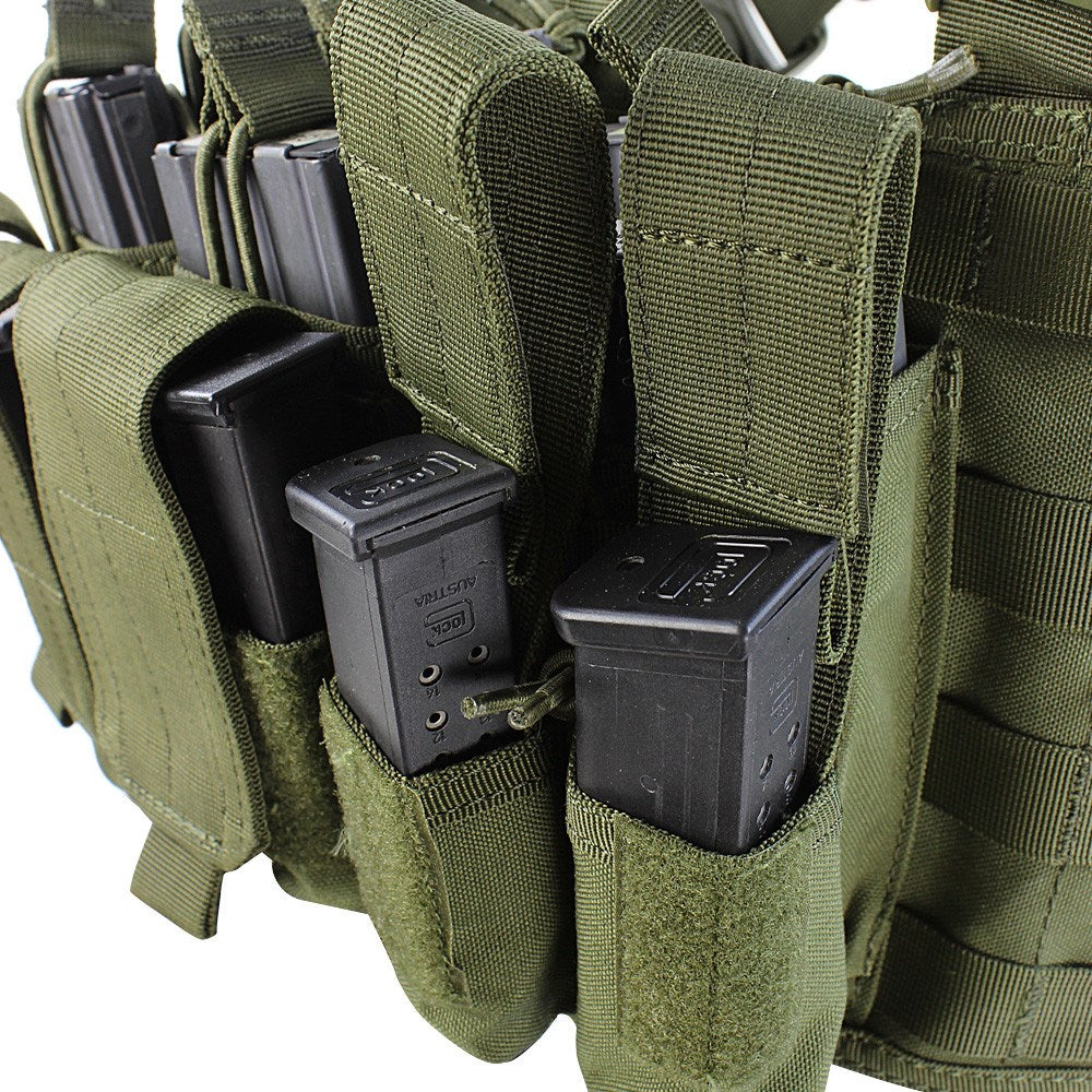 Chaleco táctico Recon Chest Rig verde con portacargadores integrados