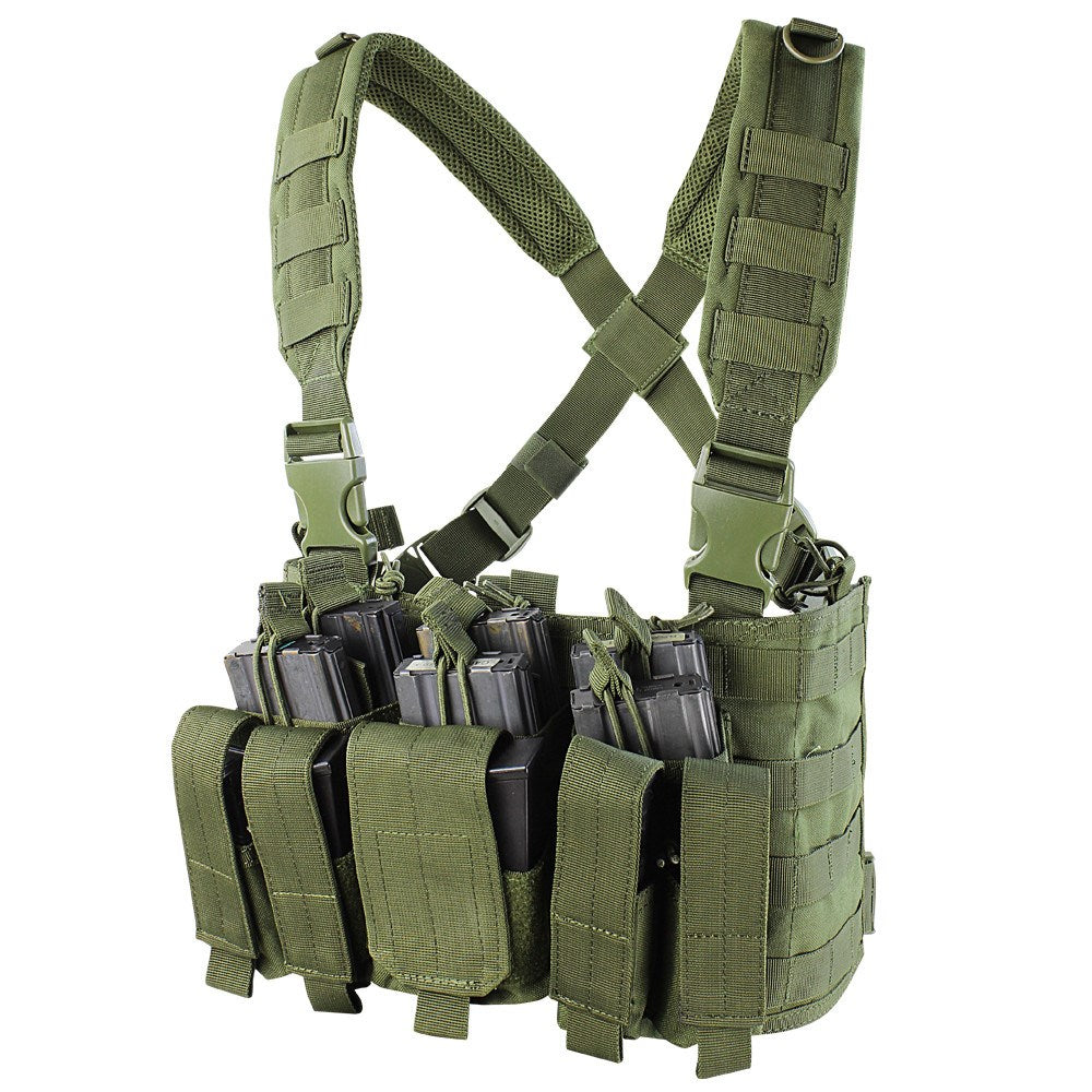 Chaleco táctico Recon Chest Rig verde con portacargadores integrados