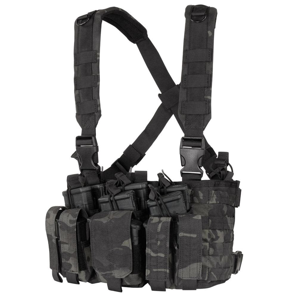 Imagen del chaleco táctico Recon Chest Rig de Condor Outdoor con fundas integradas para cargadores