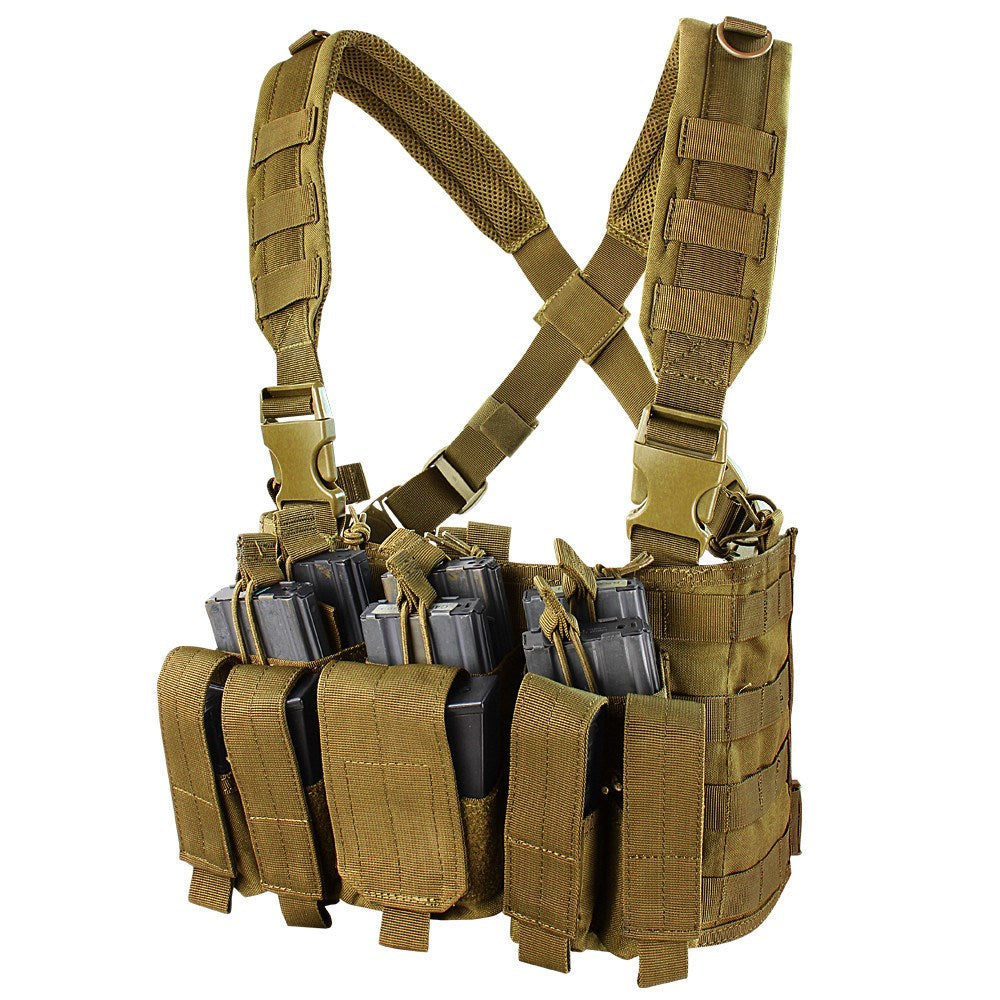 Chaleco táctico Recon Chest Rig verde con portacargadores integrados