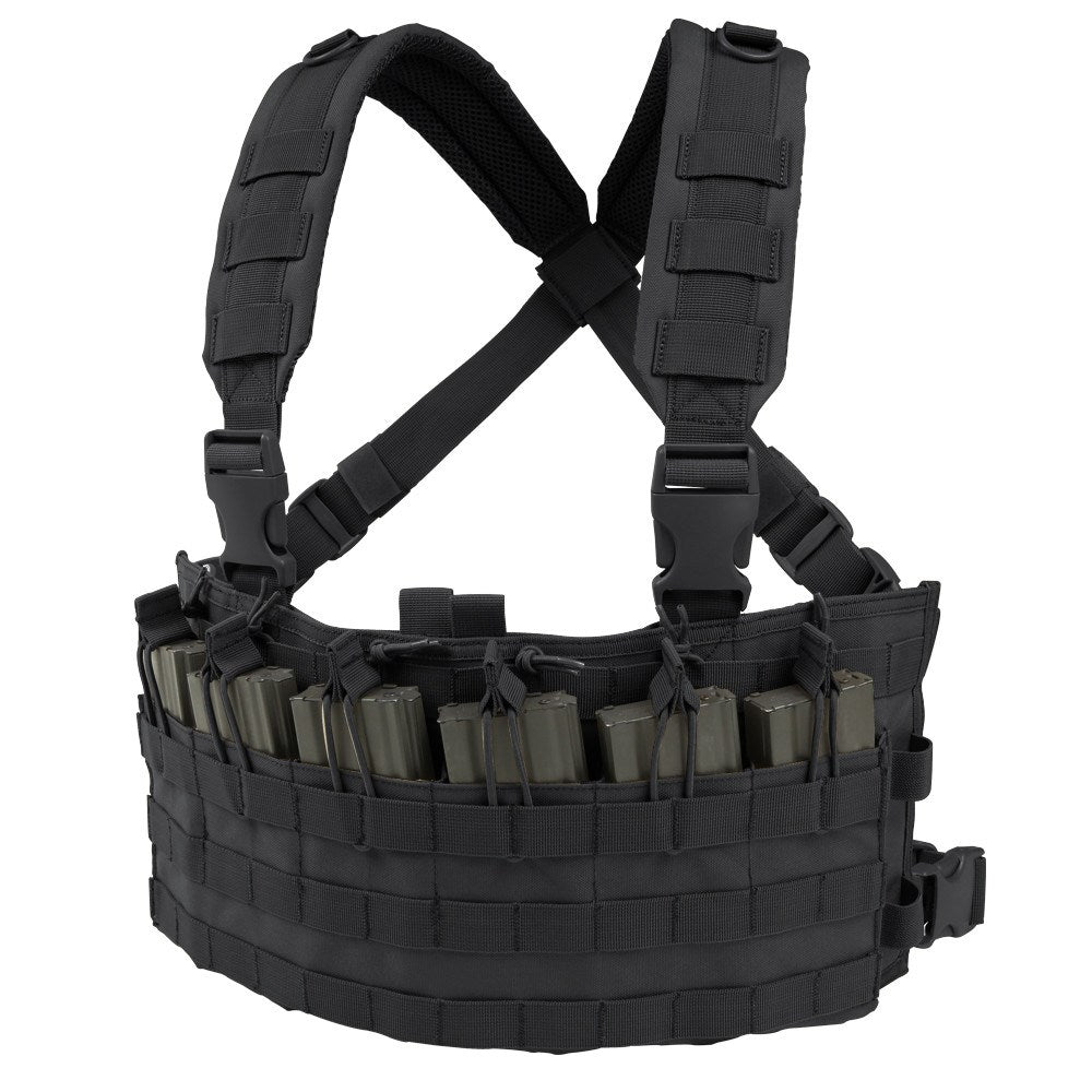 Chaleco táctico RAPID ASSAULT CHEST RIG verde con bolsas integradas para cargadores AR15