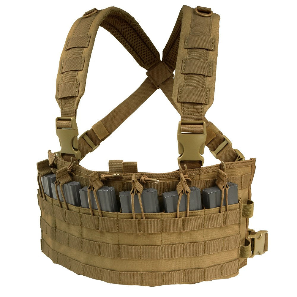 Chaleco táctico RAPID ASSAULT CHEST RIG verde con bolsas integradas para cargadores AR15