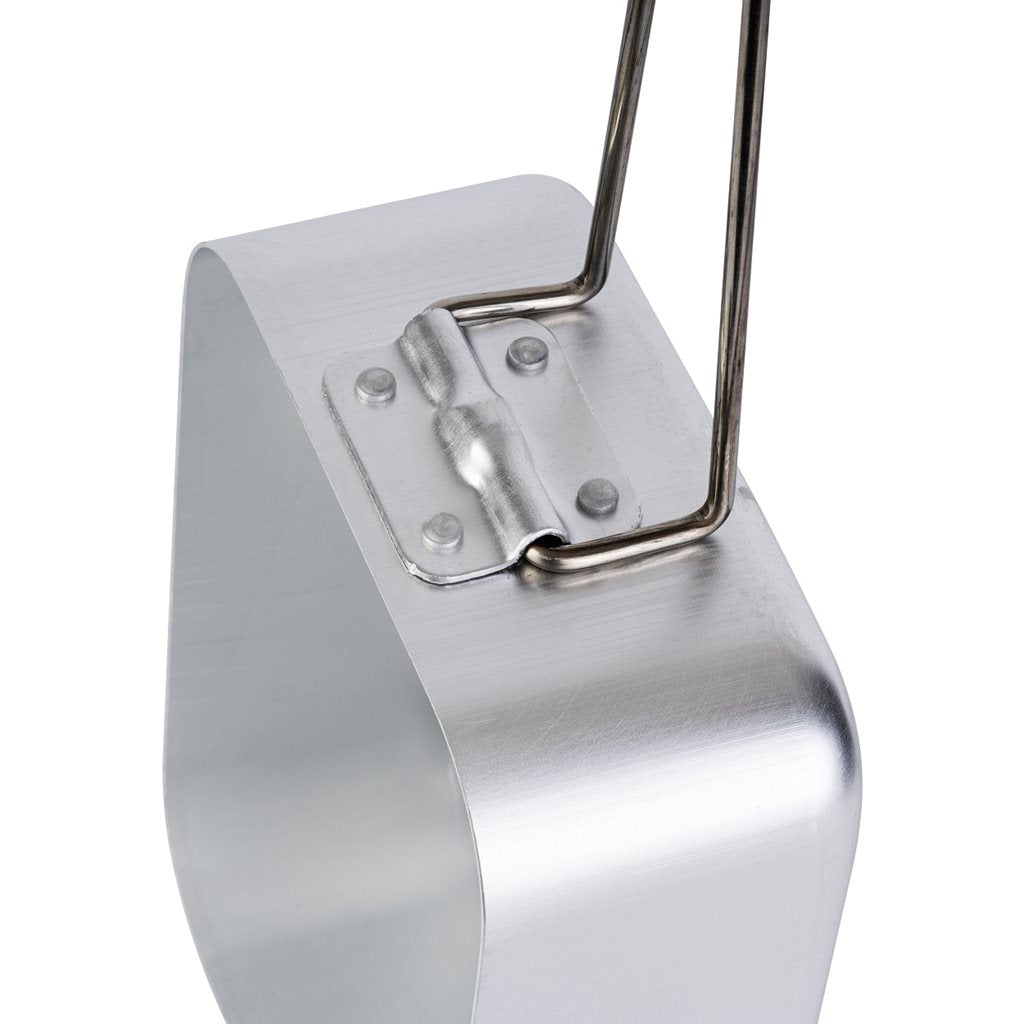 Juego de cocina de campaña MESS de aluminio para 1 persona, dos piezas con asas abatibles
