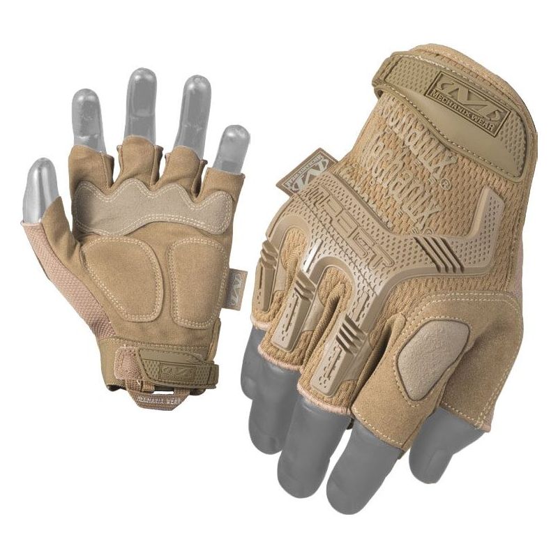 Guantes Mechanix M-Pact sin dedos color coyote