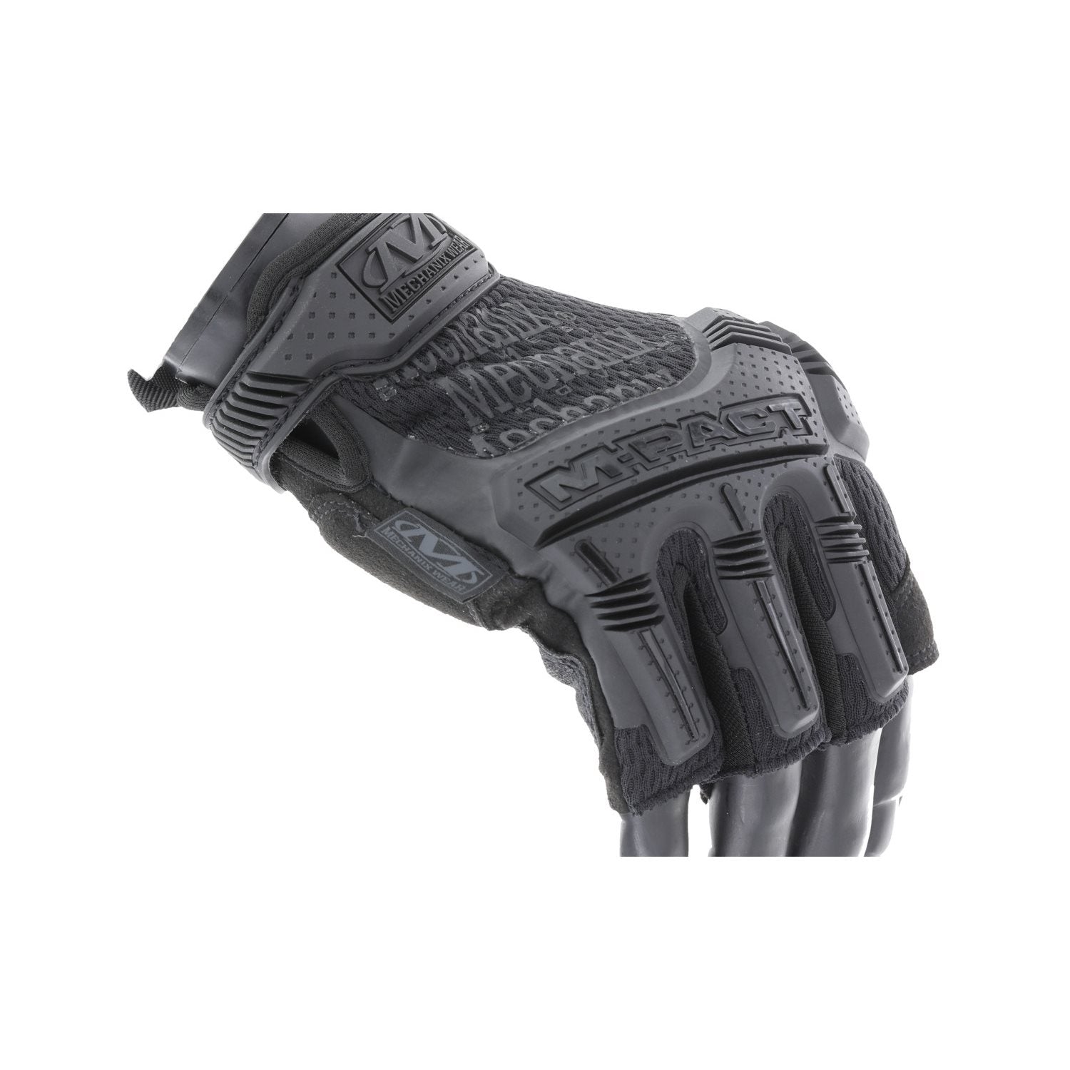 Guantes Mechanix M-Pact sin dedos, color negro