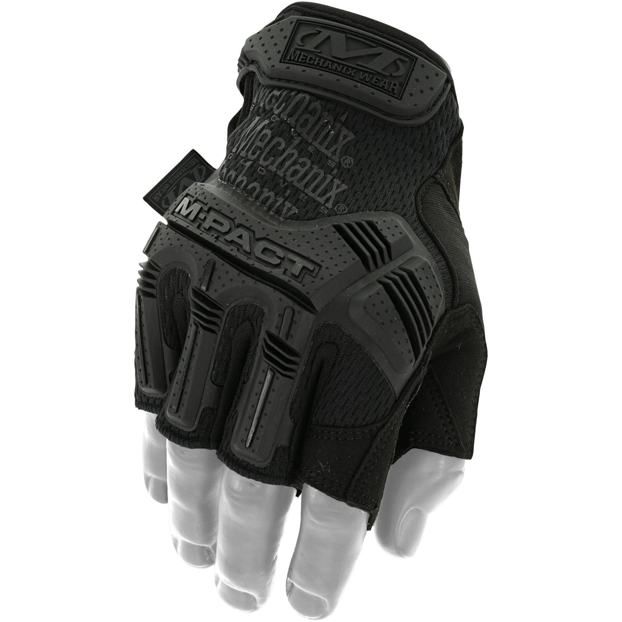 Guantes Mechanix M-Pact sin dedos, color negro