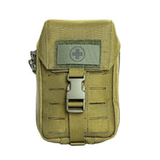 Estuche sanitario IFAK verde, 220 x 120 x 65 mm, bolsillo extraíble
