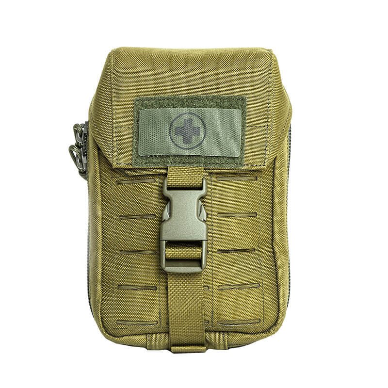 Estuche sanitario IFAK verde, 220 x 120 x 65 mm, bolsillo extraíble