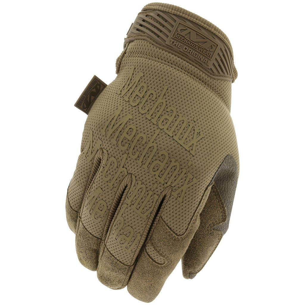 Guantes ORIGINA COYOTE mostrando palma de Clarino y dorso en Spandex