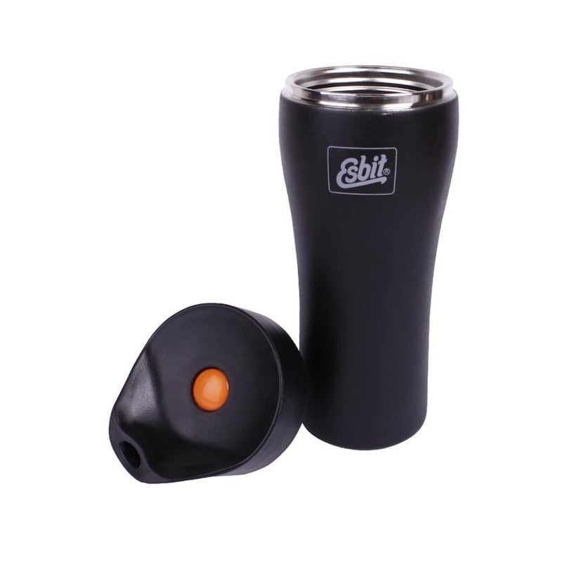 Taza térmica de acero inoxidable negra MG375S