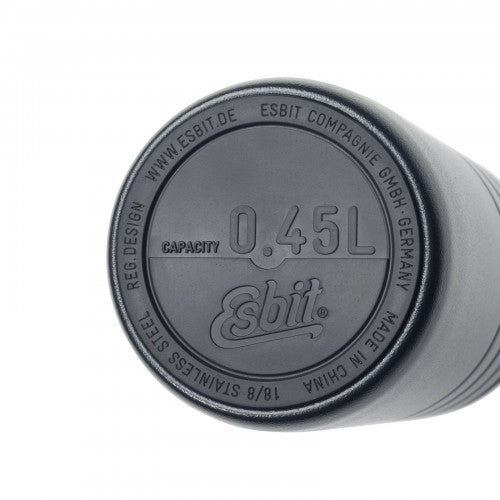 Taza térmica MAJORIS 450 ml negra de acero inoxidable