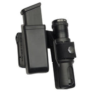 Funda rotativa MH-LH-04 para cargador 9mm Luger y linterna, doble funda de plástico