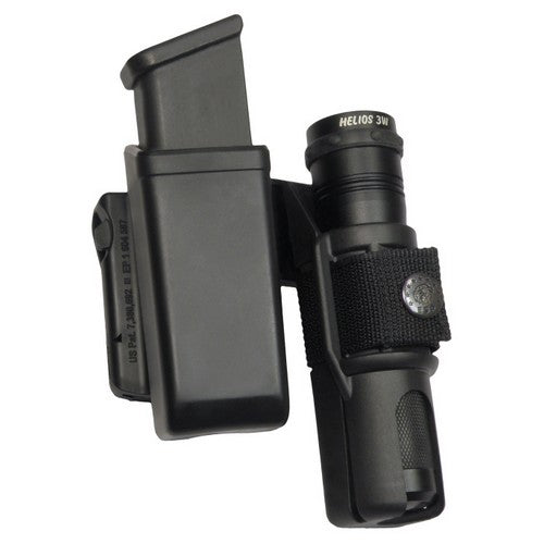 Funda rotativa MH-LH-04 para cargador 9mm Luger y linterna, doble funda de plástico