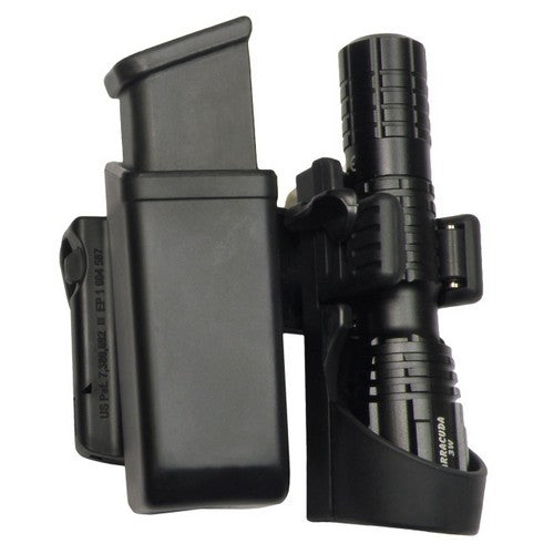 Funda giratoria MH-LHU-04 para cargador 9mm Luger y linterna LHU-04, doble de plástico