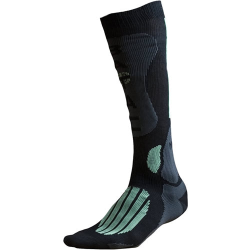 Calcetines BATAC Mission negros y verdes, reforzados en planta y espinilla, antibacterianos