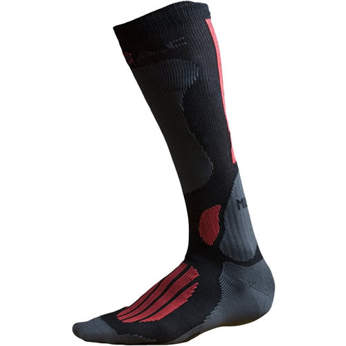 Calcetines BATAC Mission negros y rojos, media caña, reforzados y antibacterianos