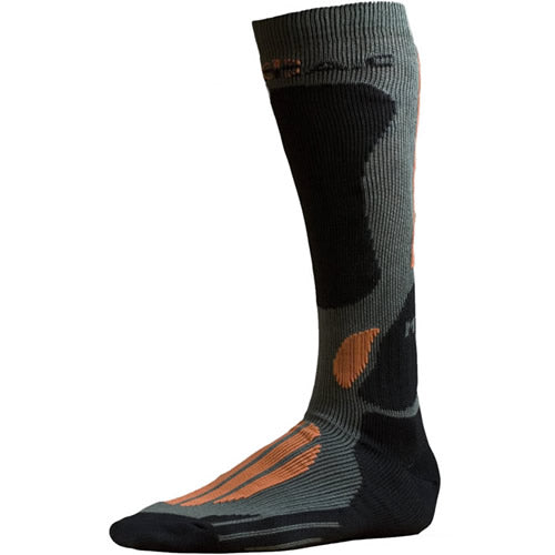 Calcetines BATAC Mission verde y naranja, refuerzo en planta y tibia, antibacterianos