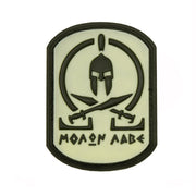 Parche plástico MOLON LABE con velcro SNOW 5,3 x 7 cm
