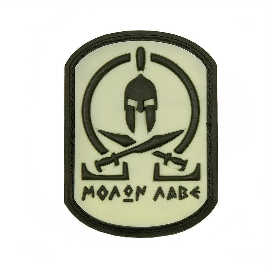 Parche plástico MOLON LABE con velcro SNOW 5,3 x 7 cm
