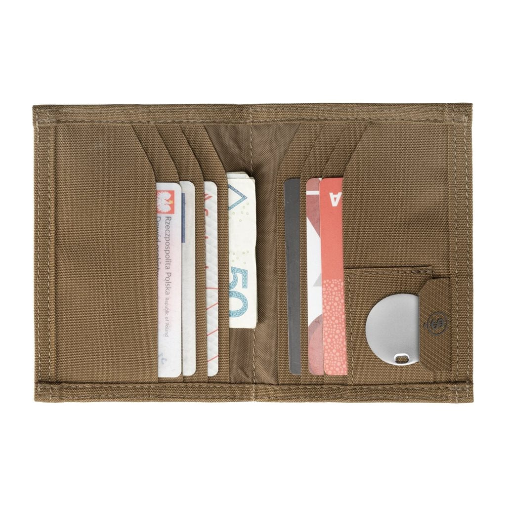 Cartera EDC SMALL WALLET® en Cordura® negra con proteccion RFID para tarjetas