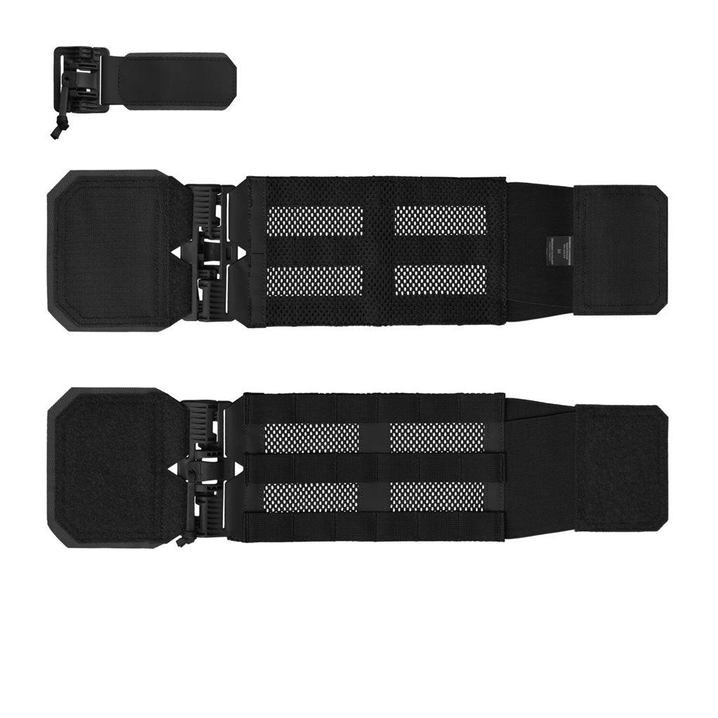 Set de caderas Quick Release para chaleco GUARDIAN® en negro, con malla transpirable y refuerzos de hypalon