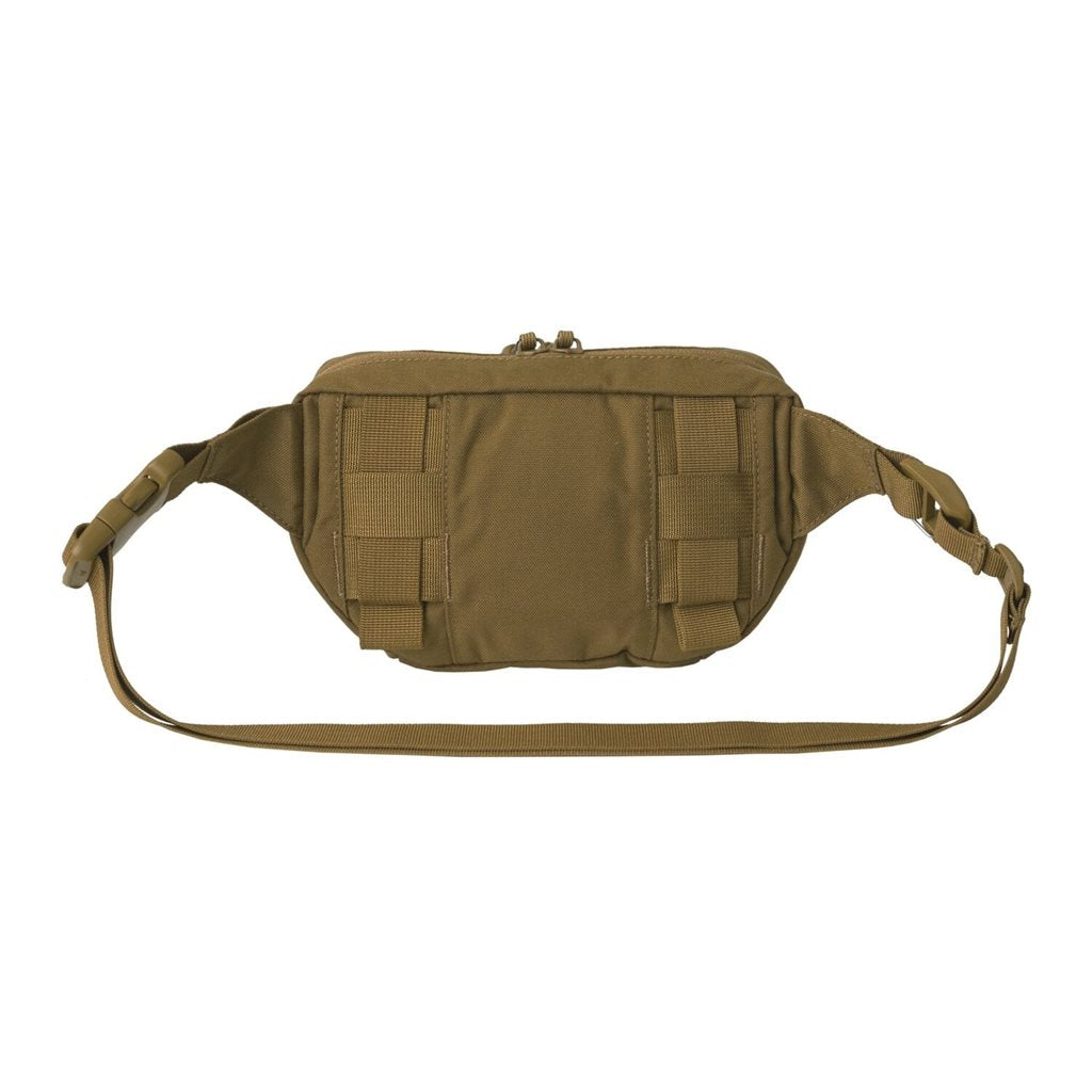 Funda inferior adicional GUARDIAN DANGLER negra montada en chaleco táctico