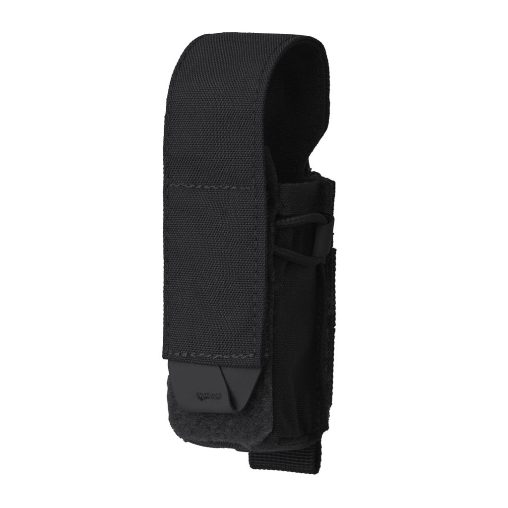 Funda GUARDIAN para cargador de pistola negra, compatible MOLLE/PALS, solapa desmontable