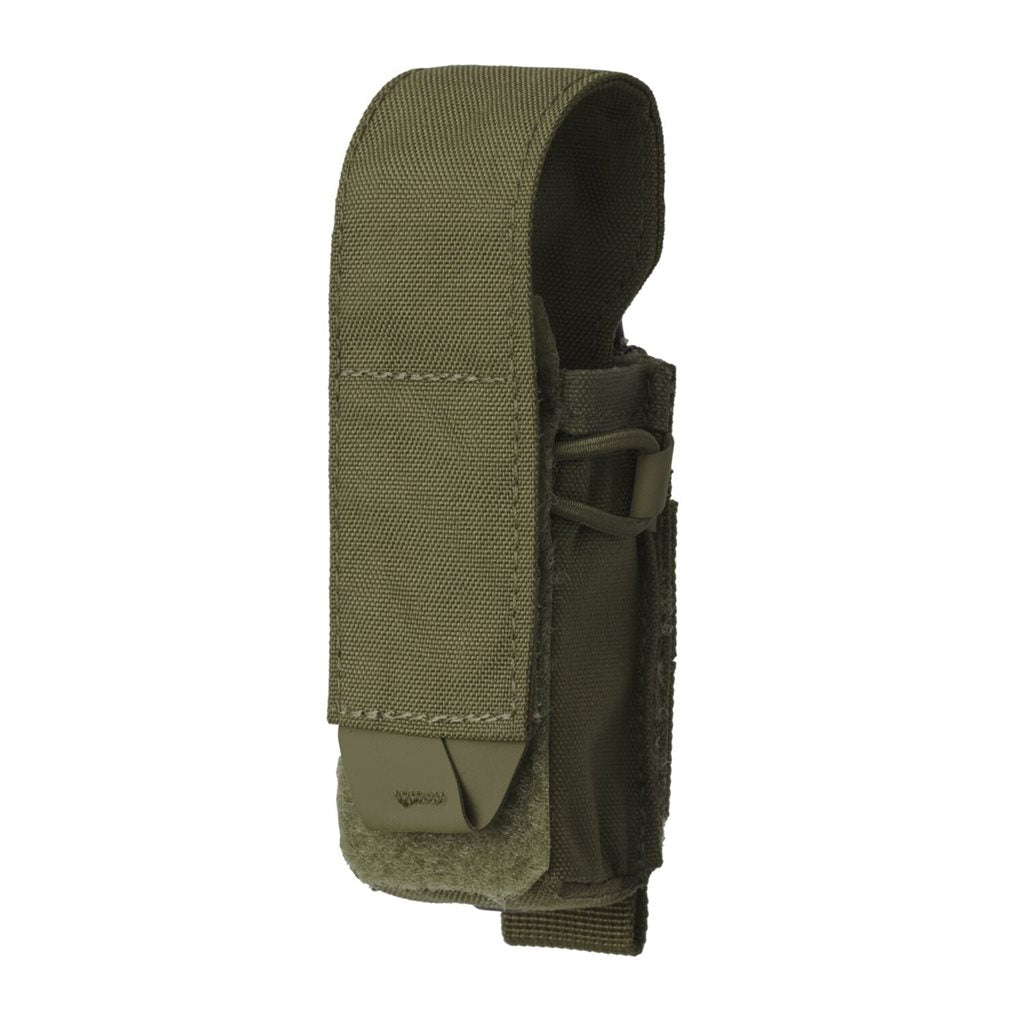 Funda GUARDIAN para cargador de pistola negra, compatible MOLLE/PALS, solapa desmontable